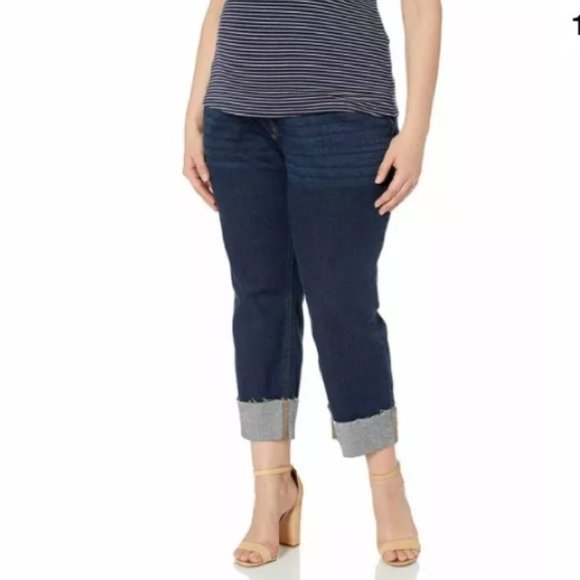 Indigo Blue Denim - NWT Motherhood Maternity Secret Fit Cuffed Jeans
